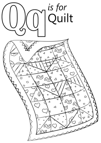 Letter q is for quilt coloring page free printable coloring pages