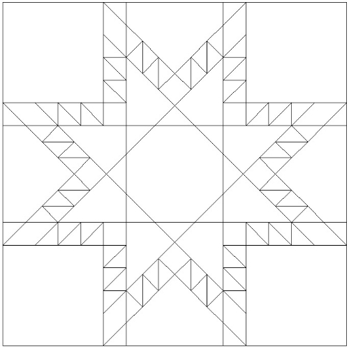 Free printable coloring page for the no y seam feathered star â threaded quilting studio