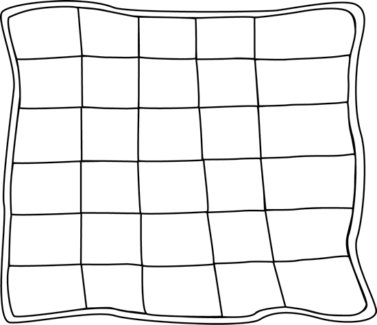 Black and white quilt clip art