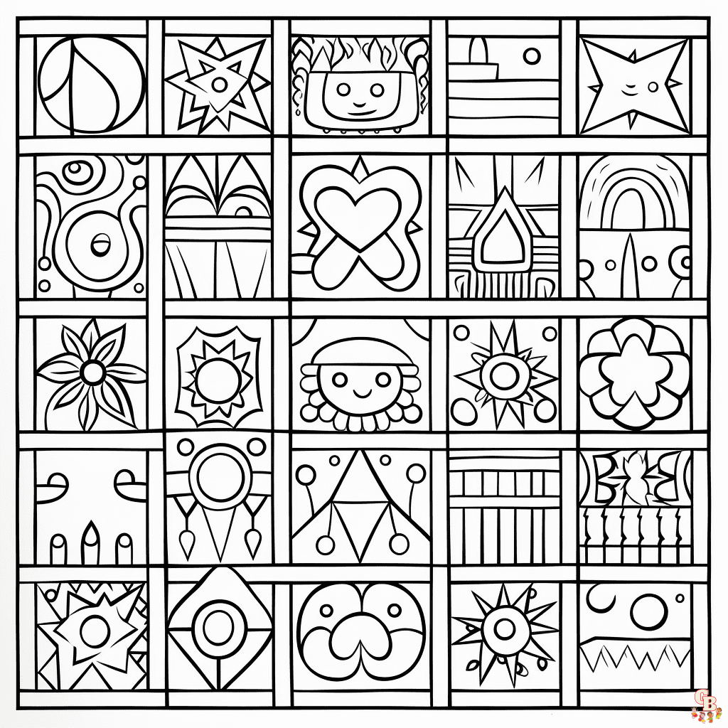 Printable quilt coloring pages free for kids and adults