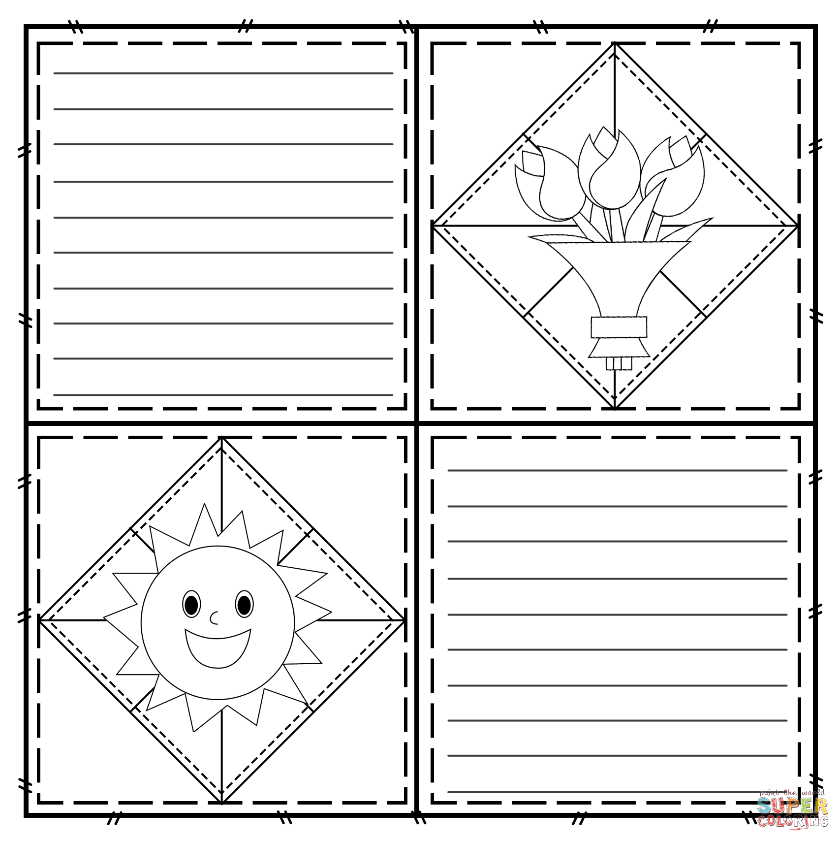 Spring quilt coloring page free printable coloring pages