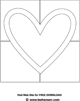 Valentine heart quilt block coloring page