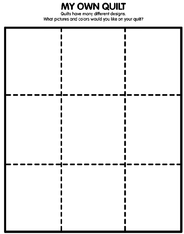 My own quilt coloring page