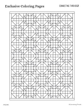 Quilt design coloring page pack