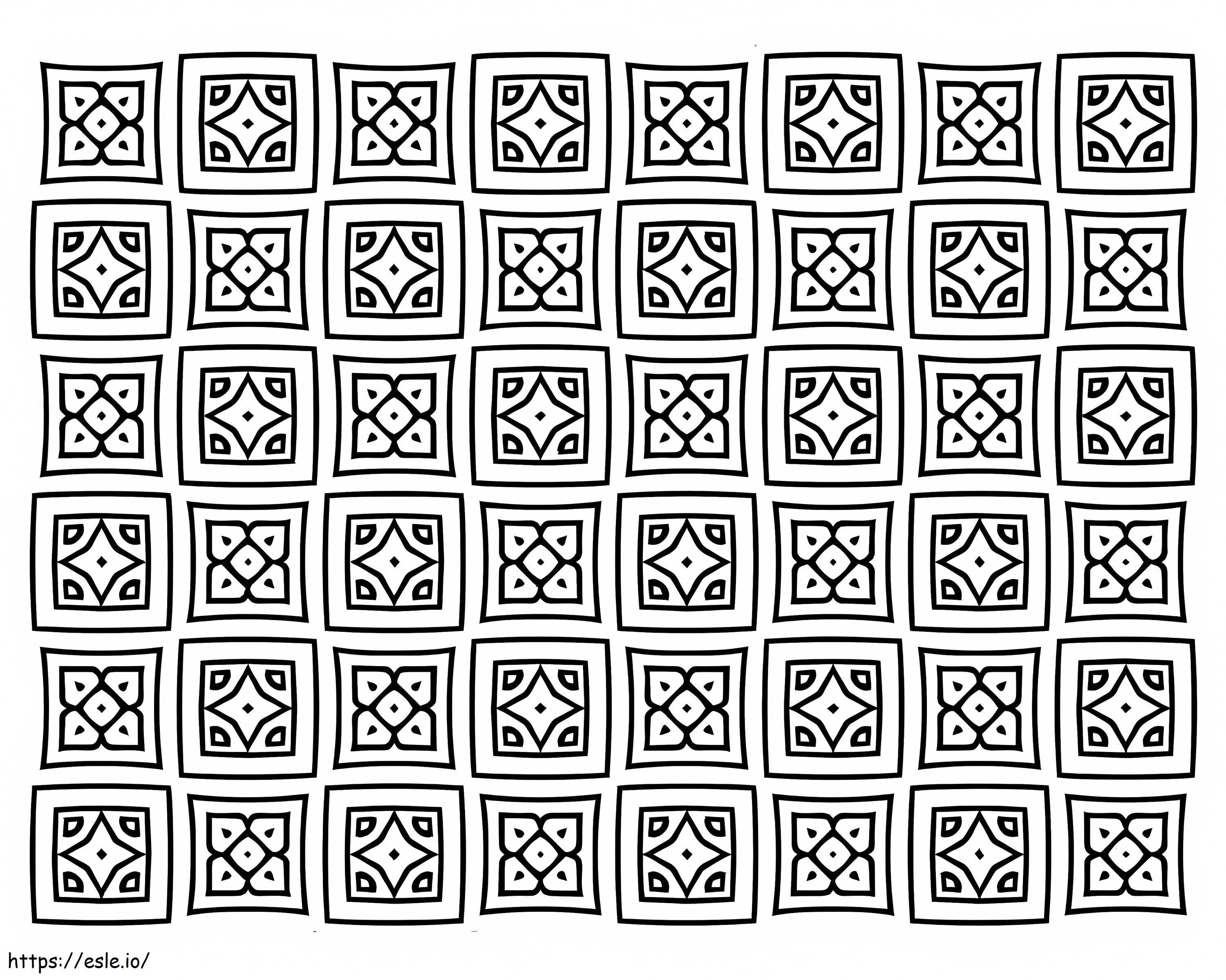 Square quilt patterns coloring page