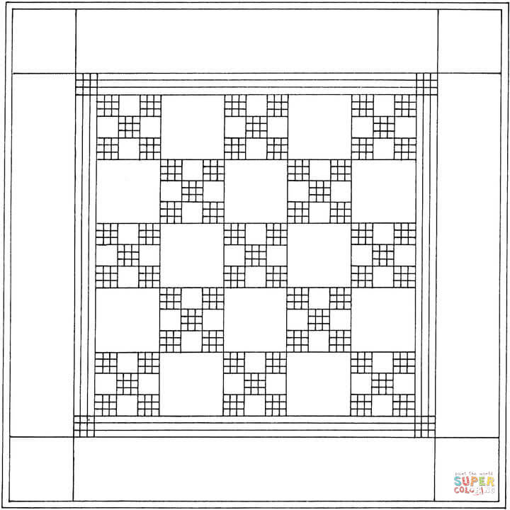 Quilt coloring page free printable coloring pages