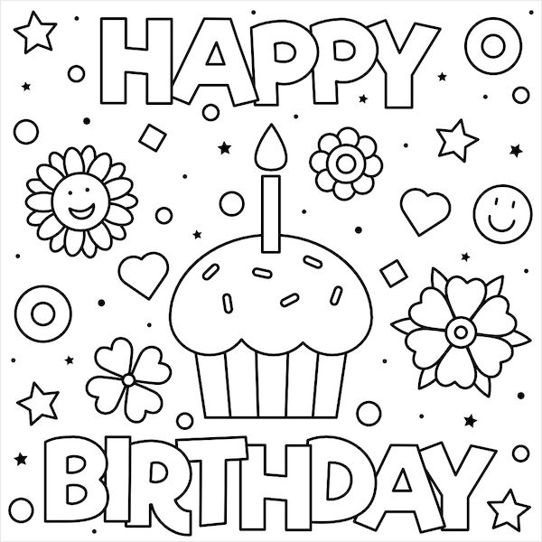 Free printable birthday cards for everyone happy birthday coloring pages birthday coloring pages free printable birthday cards