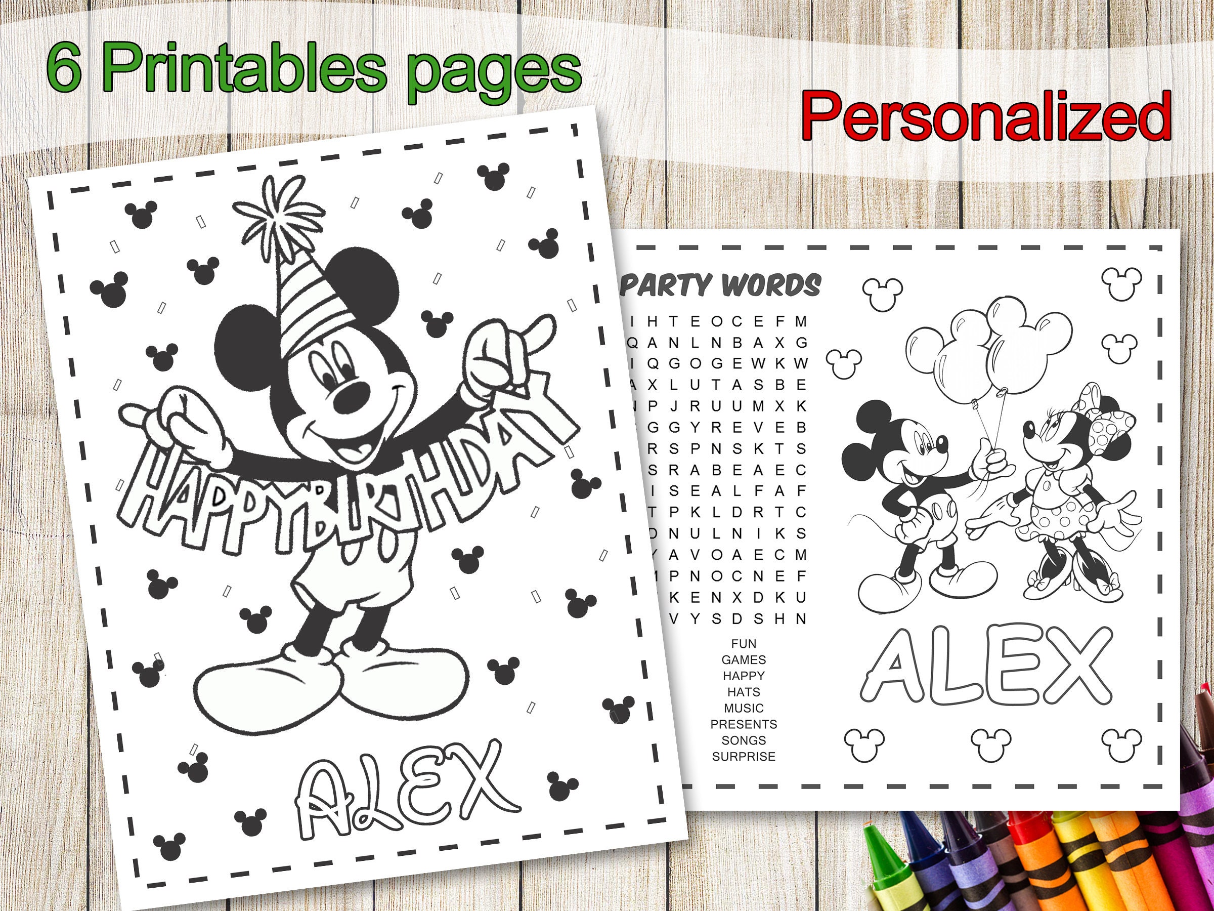 Mickey mouse coloring pages party favors mickey mouse birthday party favor mickey mouse coloring book mickey mouse activities