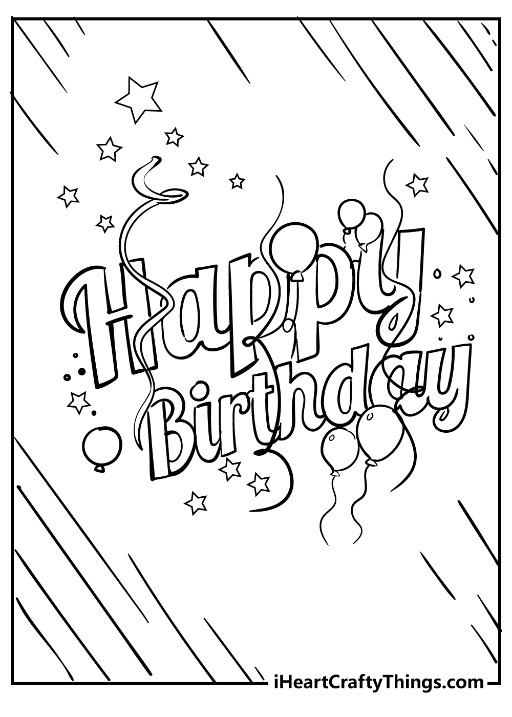 Happy birthday coloring pages free printables