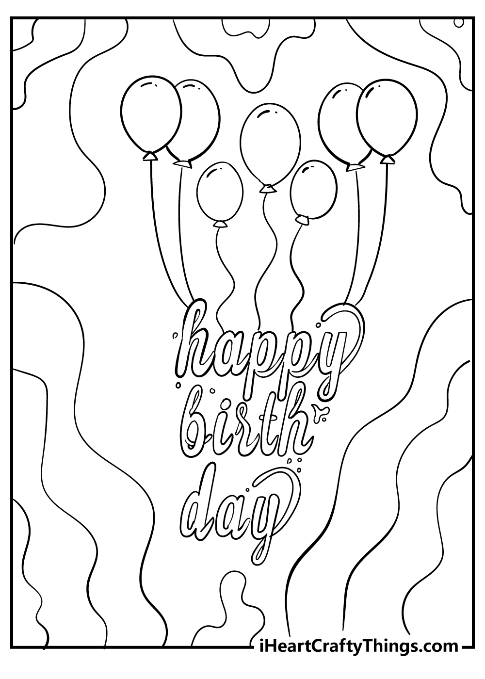 Happy birthday coloring pages free printables