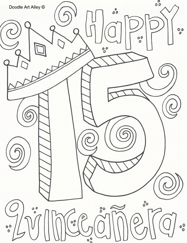 Quinceanera coloring pages