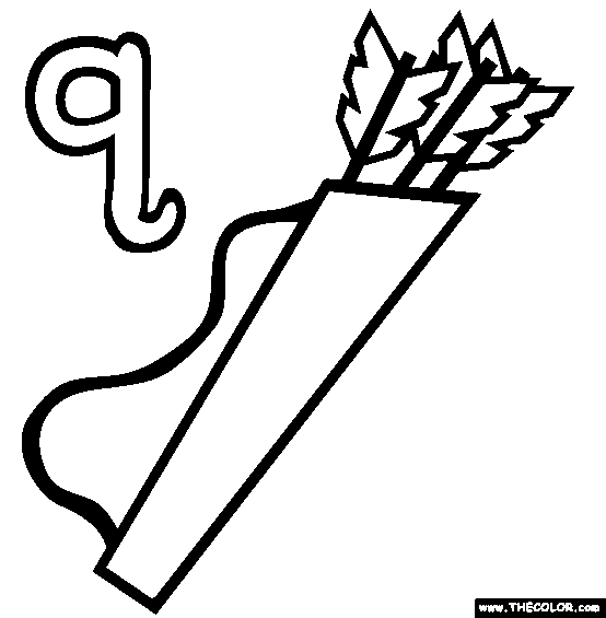 The letter q online alphabet coloring page