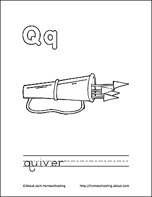 Letter q coloring book