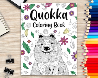 Quokka coloring book mandala crafts hobbies zentangle books funny quotes and freestyle drawing pages australian setonix brachyurus