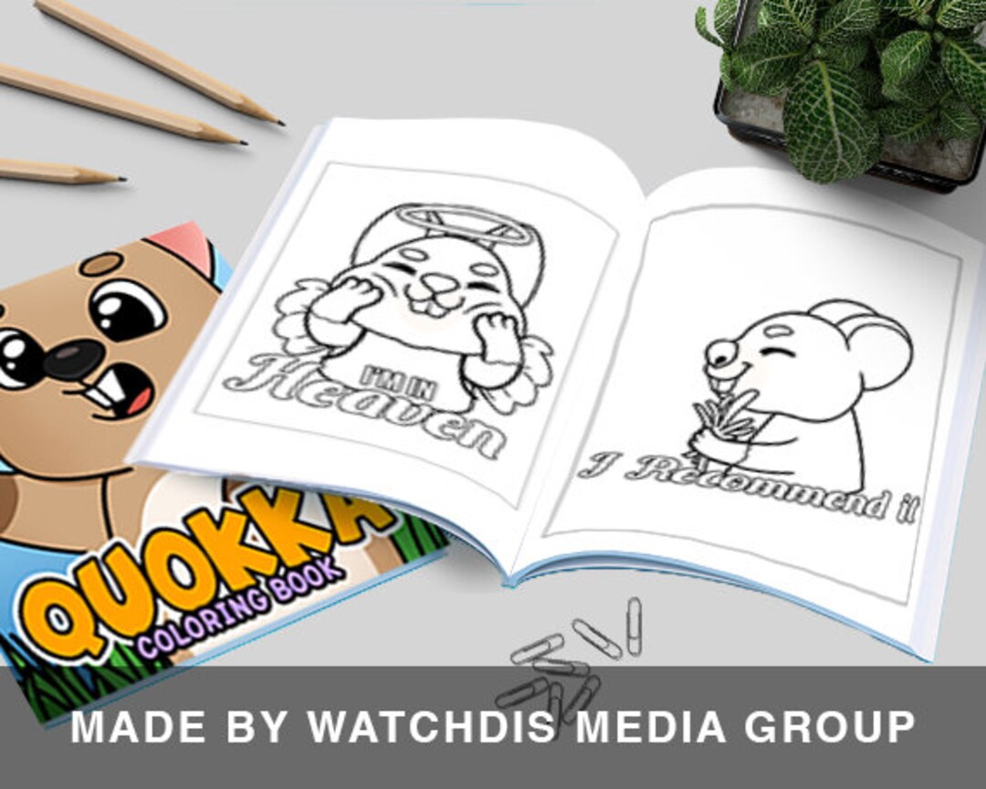 Quokka coloring book digital coloring digital prints and printable pdf