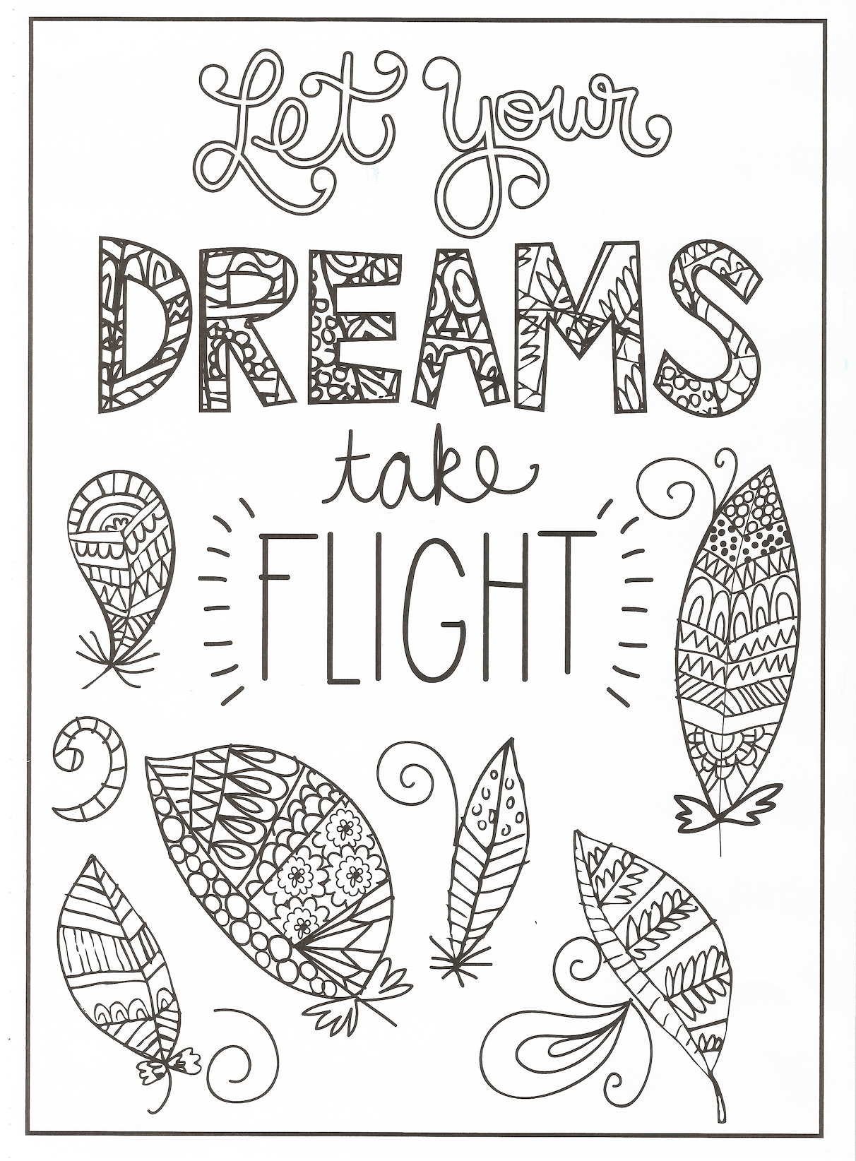 Quote coloring pages for adults and teens