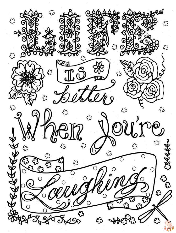 Printable free quote coloring pages for kids