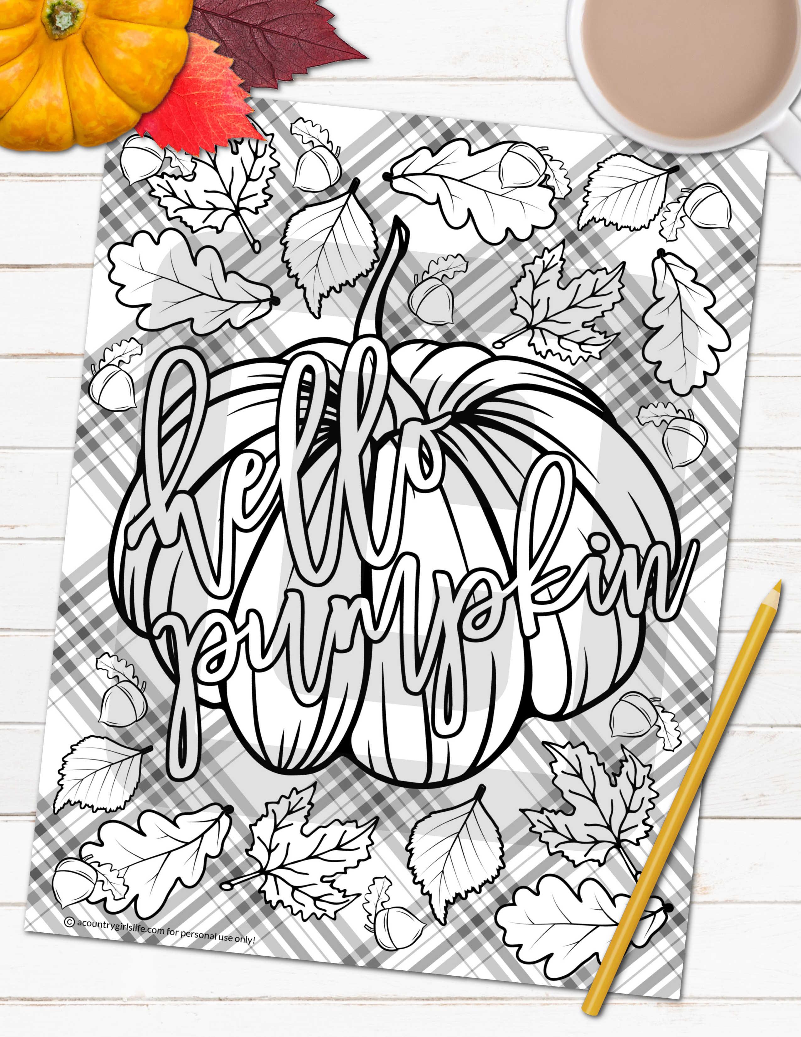 Free fall coloring pages for adults cute