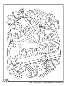 Positive sayings adult coloring pages woo jr kids activities childrens publishing