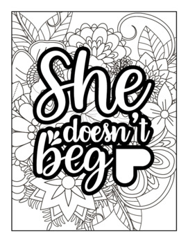 Strong woman quotes coloring book png jpg pdf and pptx by weare