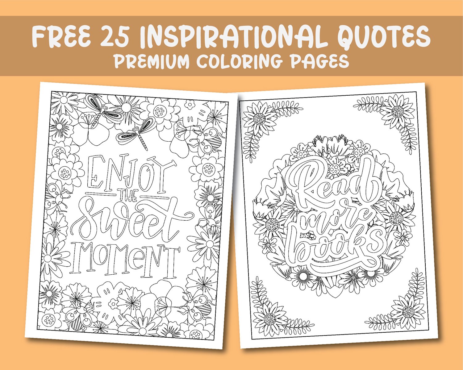 Free inspirational quotes coloring pages vol