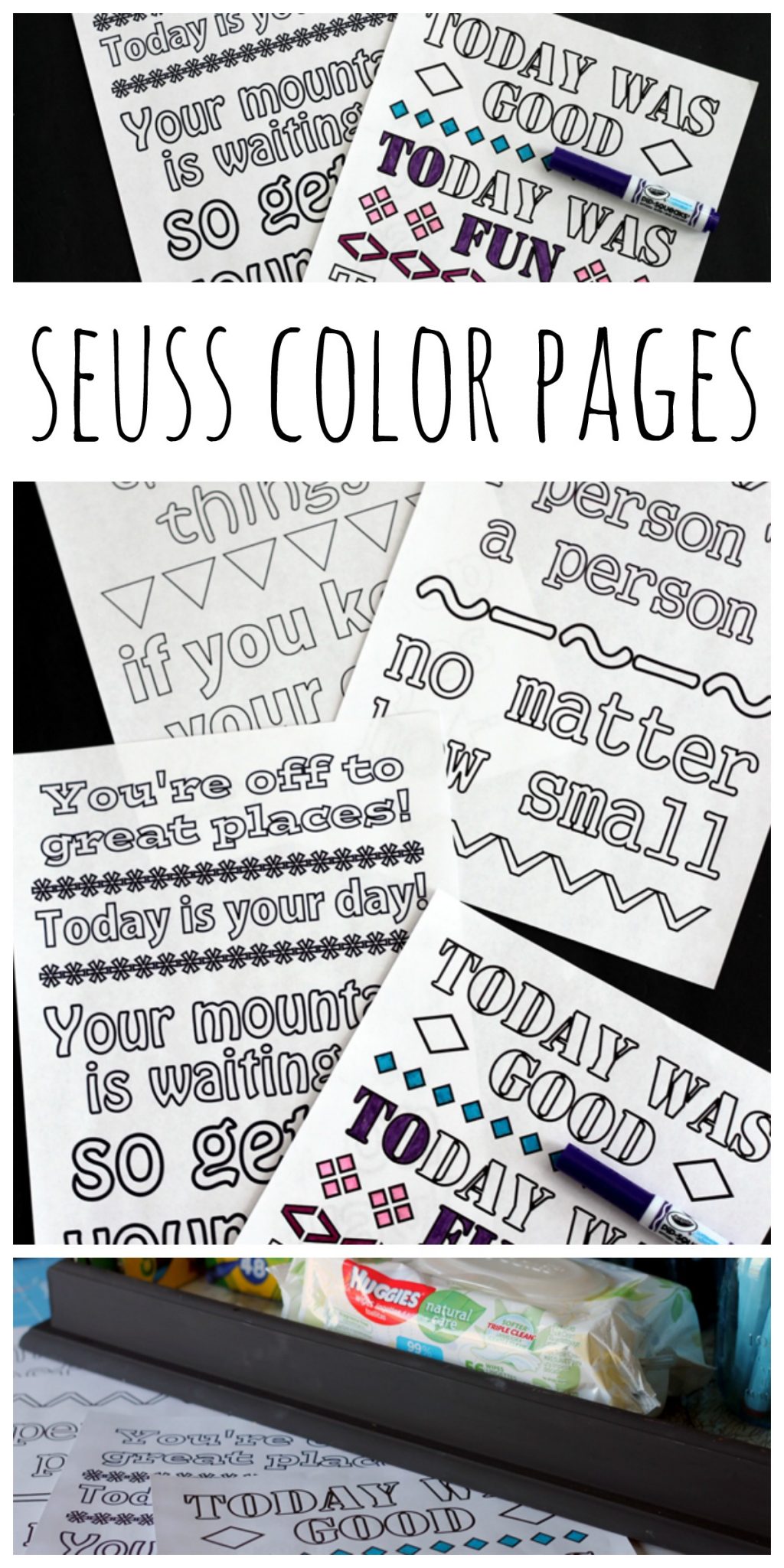 Dr seuss free printables quote coloring pages