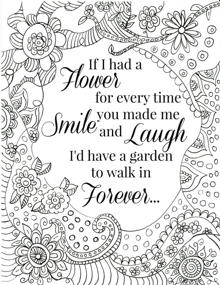 Free printable quote coloring pages