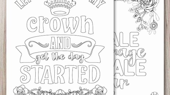 Free printable fall quote coloring pages for adults