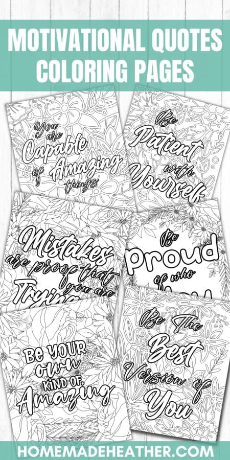 Free motivational quotes coloring pages homemade heather