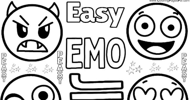 Emoji coloring pages for kids rcoloringpagespdf