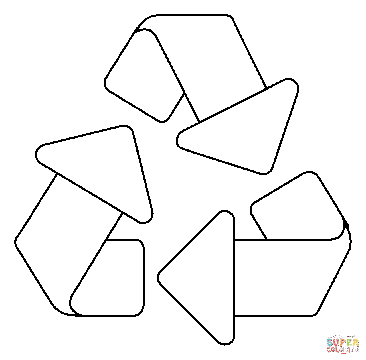 Recycling symbol emoji coloring page free printable coloring pages