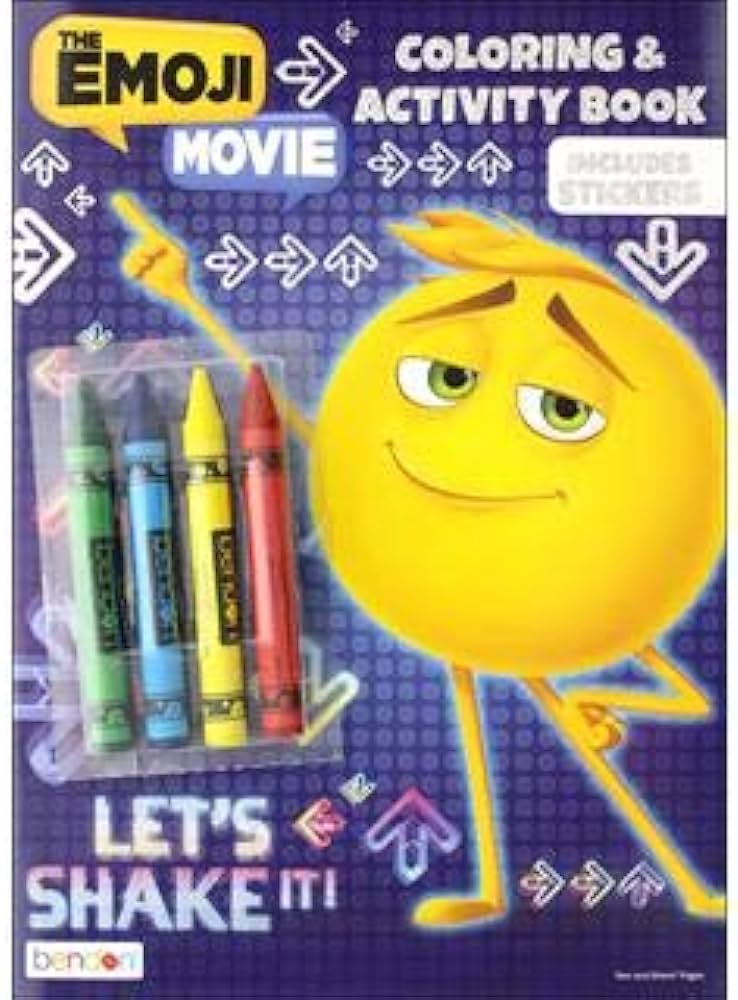 Bendon the emoji movie coloring and activity book with crayons pages everything else