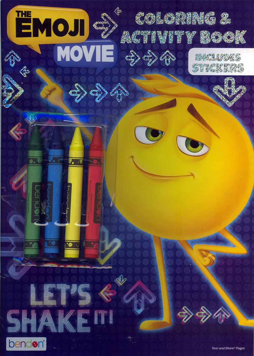 Emoji movie coloring book rare unused