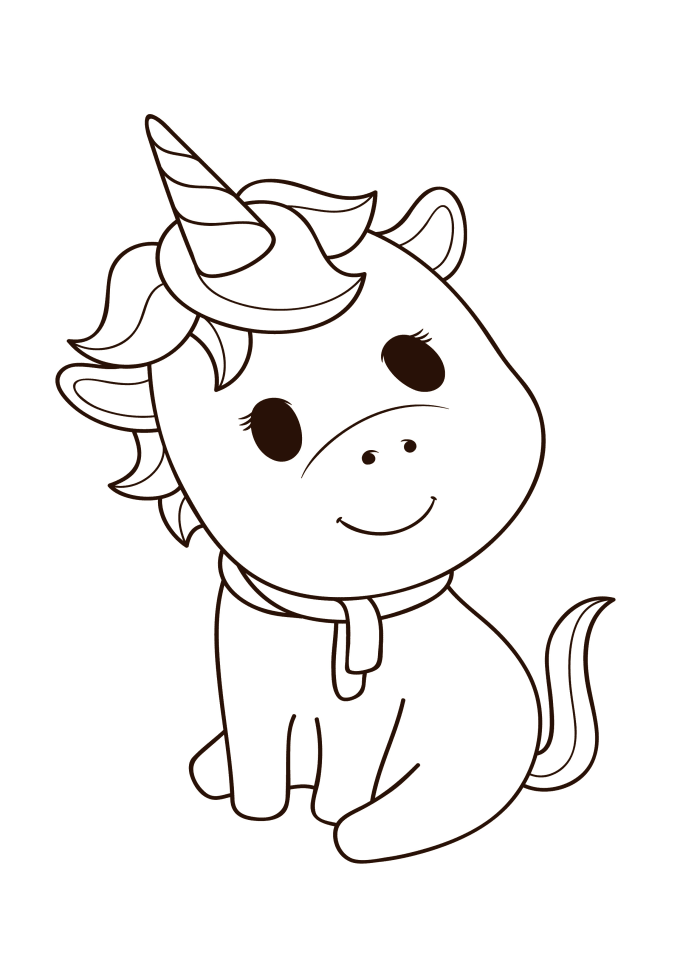 Give cute baby unicorn coloring pages in hrs by sopnaislam