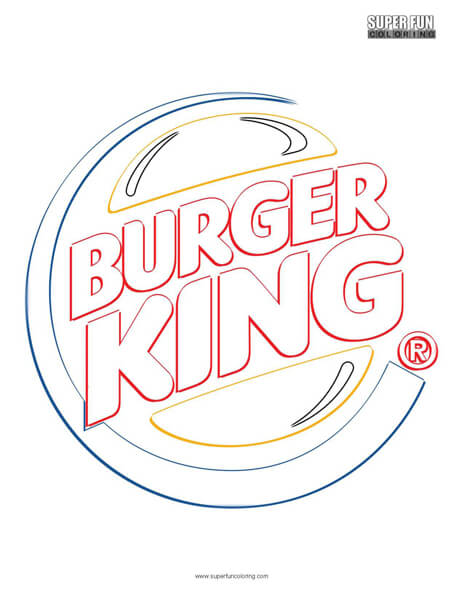 Burger king logo coloring page