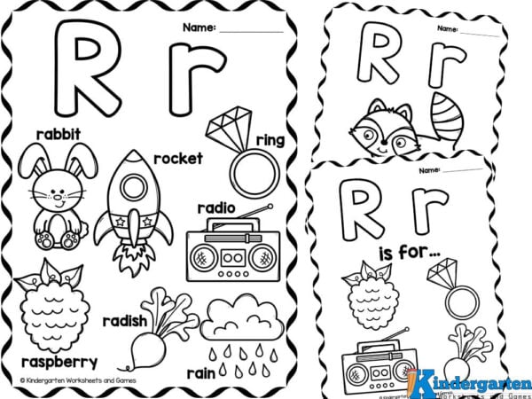 Free printable letter r coloring pages