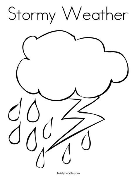 Stormy weather coloring page weather crafts weather crafts preschool coloring pages