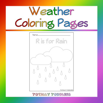 Weather coloring pages by totally toddlers tpt