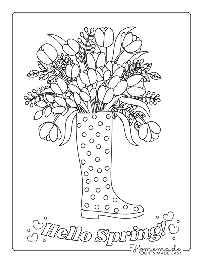 Free flower coloring pages for kids adults