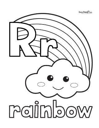 Rainbow coloring pages â printable coloring pages