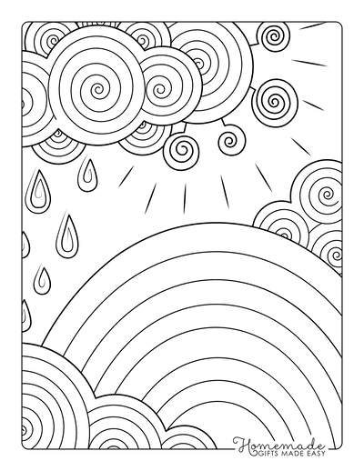 Rainbow coloring pages free printable pdfs