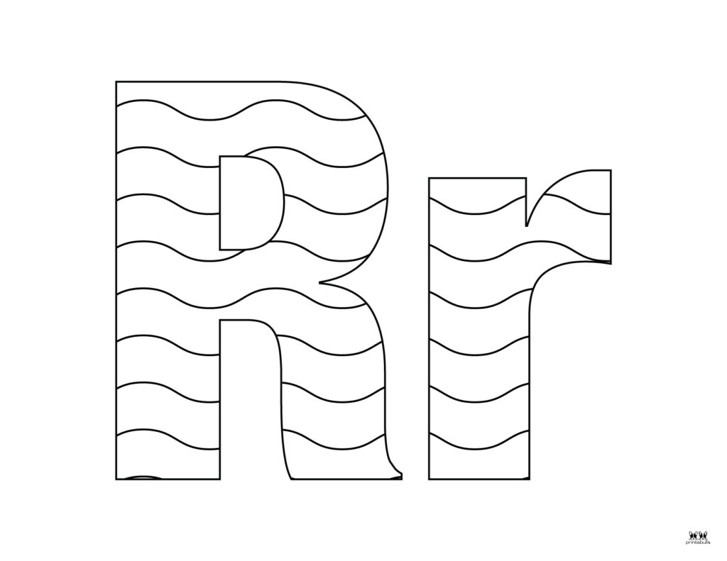 Letter r coloring pages