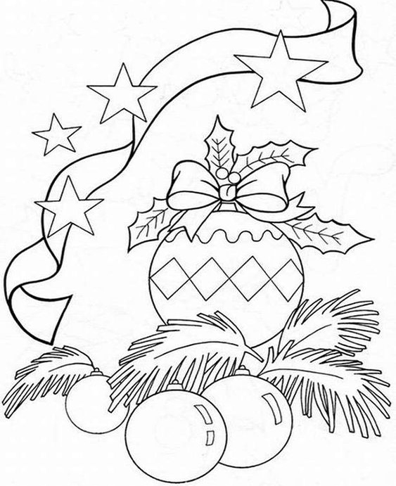 Christmas ornament coloring pages