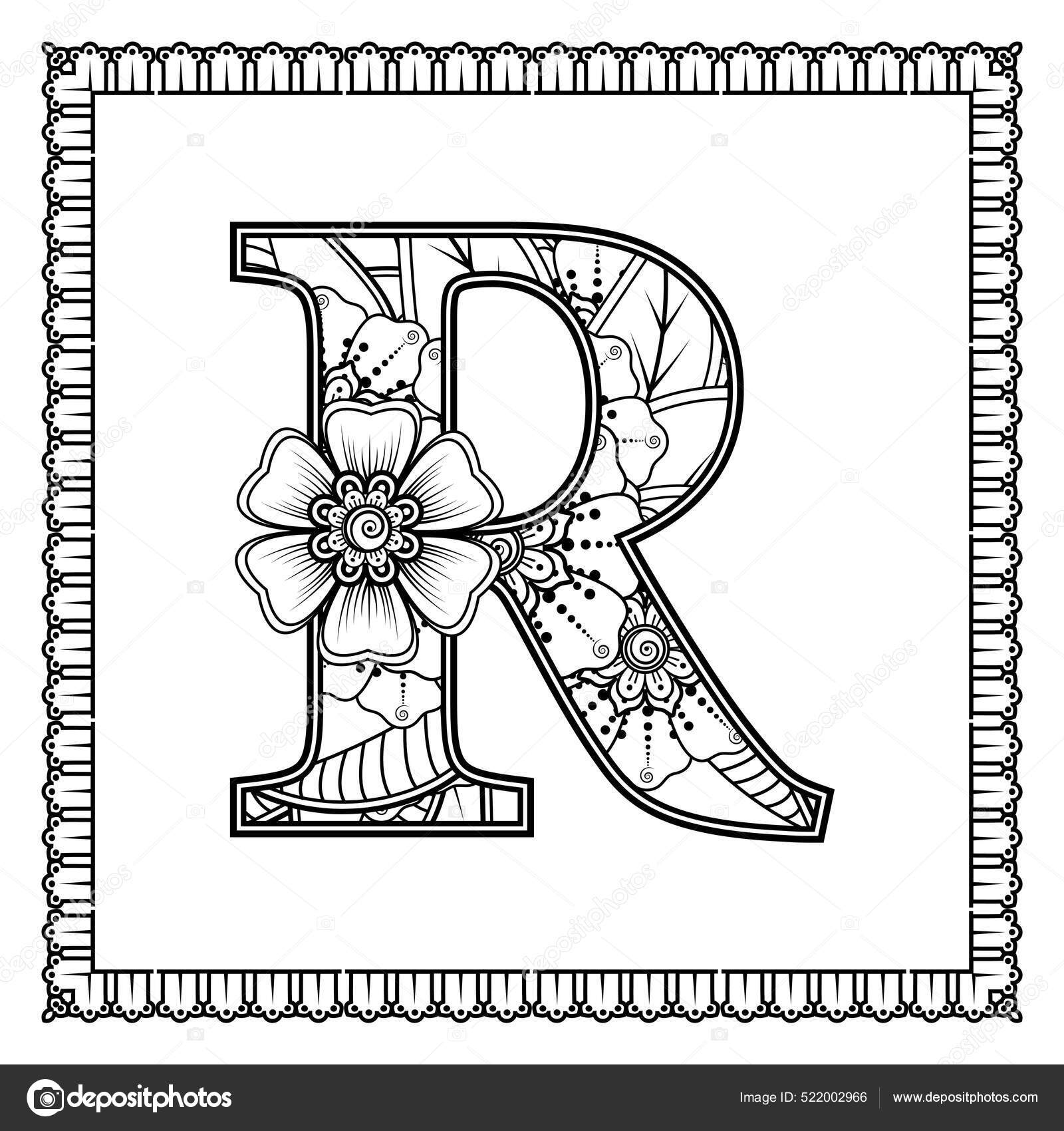 Mehndi flower decorative ornament ethnic oriental style doodle ornament outline stock vector by rezifazriyanto