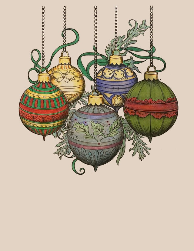 Christmas ornaments from the its christmas coloring book r coloringwithmaeve