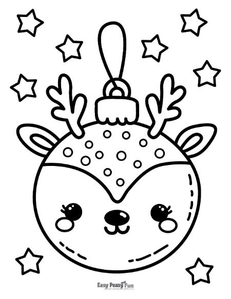 Free printable christmas ornaments coloring pages