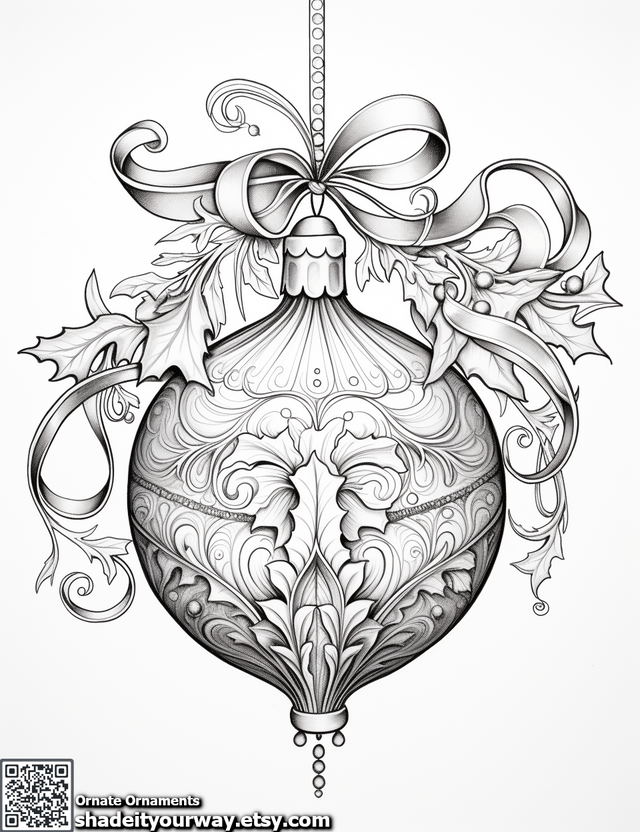 Ornate ornaments rcoloringbookspastime