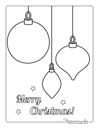 Printable christmas ornaments coloring pages blank templates