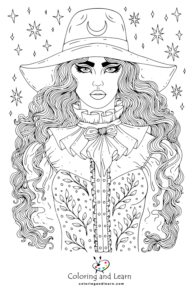 Witch coloring pages for adults rcoloringpages