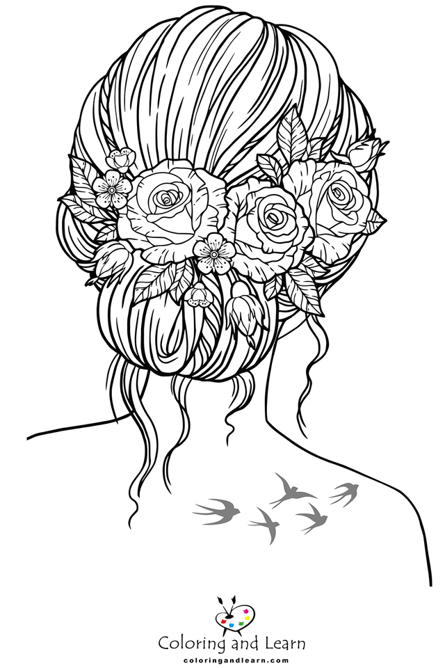 Girl coloring pages for adults rcoloringpages